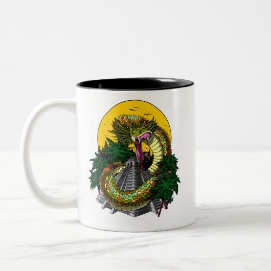 Quetzalcoatl aztekischer zweifarbige tasse (Links)