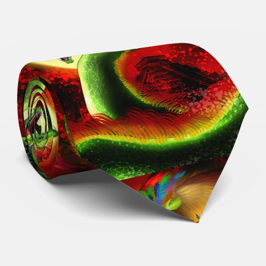 Quetzalcoatl der aztekische Gott Krawatte (Gerollt)