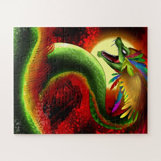 Quetzalcoatl der aztekische Gott Puzzle (Horizontal)