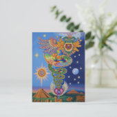 Quetzalcoatl gibt Postkarte zurück (Stehend Vorderseite)