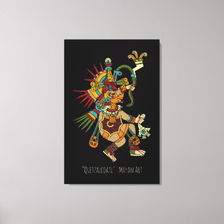 Quetzalcoatl Mayan Art Leinwanddruck