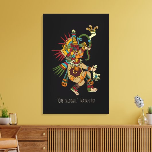 Quetzalcoatl Mayan Art Leinwanddruck (Insitu (Wohnzimmer))