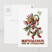 Quetzalcoatl Postkarte (Vorne/Hinten)