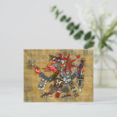 Quetzalcoatl Postkarte (Stehend Vorderseite)