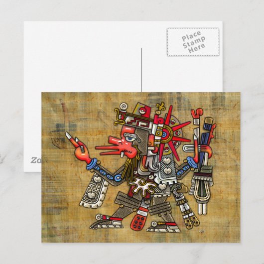 Quetzalcoatl Postkarte (Vorne/Hinten)