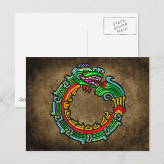 Quetzalcoatl Postkarte (Vorne/Hinten)