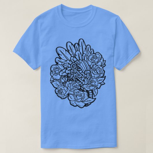 Quetzalcoatl Rose Ancient Aztec Serpent Mayan Inc T-Shirt (Design vorne)