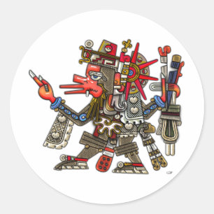 Quetzalcoatl Runder Aufkleber