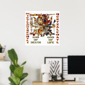 Quetzalcoatl und Mictlantecuhtli Poster (Heimbüro)