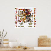 Quetzalcoatl und Mictlantecuhtli Poster (Küche)