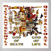 Quetzalcoatl und Mictlantecuhtli Poster (Vorne)