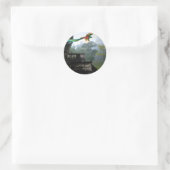 Quetzel in Tikal Runder Aufkleber (Tasche)