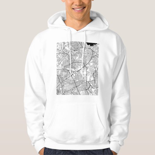 Quezon City Philippines Map Hoodie (Vorderseite)