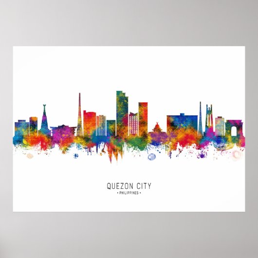 Quezon City Philippines Skyline Poster (Vorne)
