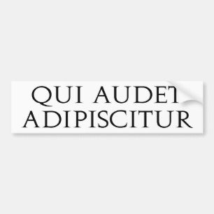 Qui Audet Adipiscitur Autoaufkleber