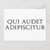 Qui Audet Adipiscitur Postkarte (Vorderseite)