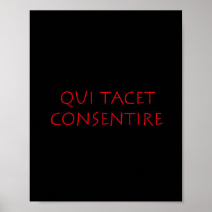 Qui tacet consgesamte poster