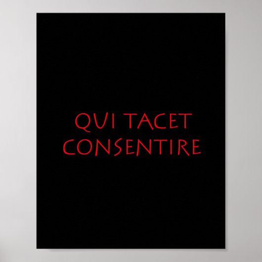 Qui tacet consgesamte poster (Vorne)