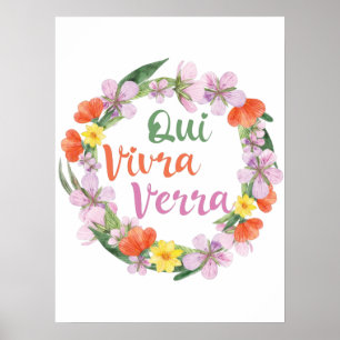 Qui Vivra Verra Französisches Sprichwort Poster