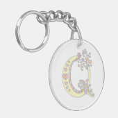 Quiana monogramm Buchstabe q Name und Bedeutung Sc Schlüsselanhänger (Vorderseite links)