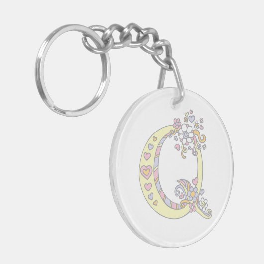 Quiana monogramm Buchstabe q Name und Bedeutung Sc Schlüsselanhänger (Vorderseite links)