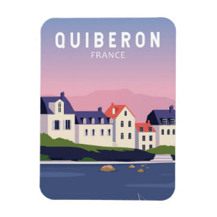 Quiberon Frankreich Reise Vintage Kunst Magnet