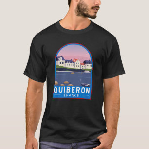 Quiberon Frankreich Reise Vintage Kunst T-Shirt