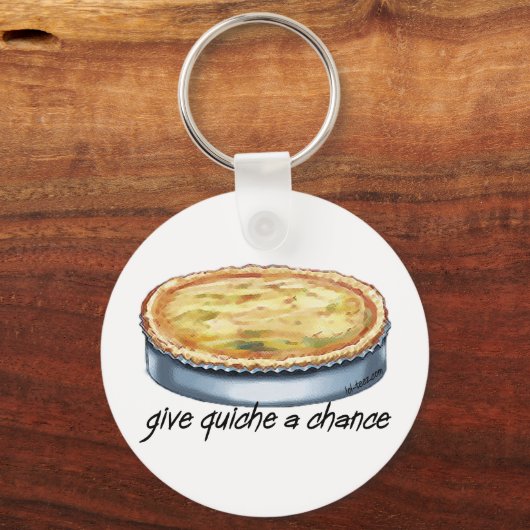 Quiche a Chance geben Schlüsselanhänger (Vorderseite)