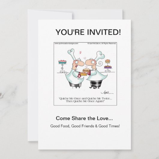 QUICHE ICH! Einladungen bis April McCallum (Vorderseite)
