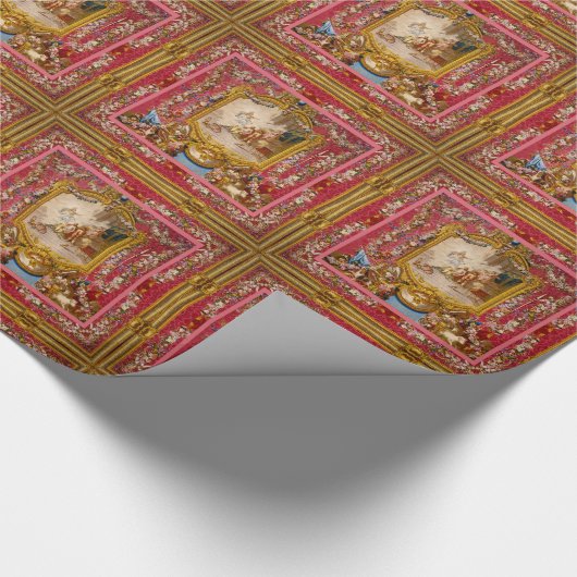 Quichotte Barock Alte Welt Glossie Geschenkpapier (Ecke)