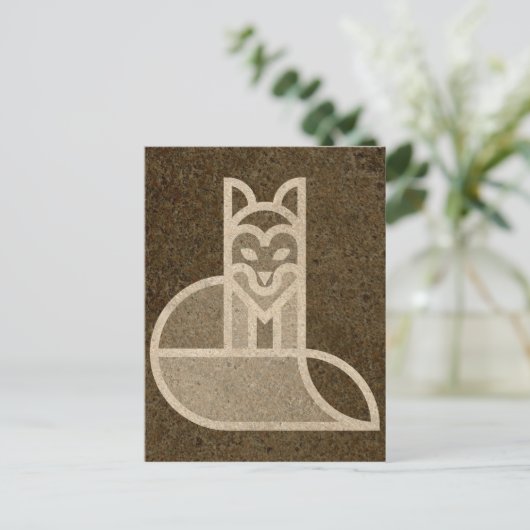 Quick Brown Fox Art Design Postkarte (Stehend Vorderseite)