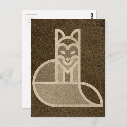 Quick Brown Fox Art Design Postkarte (Vorne/Hinten)