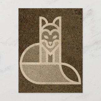 Quick Brown Fox Art Design Postkarte