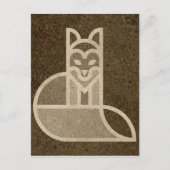 Quick Brown Fox Art Design Postkarte (Vorderseite)