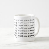 Quick Brown Fox-Tasse Kaffeetasse (VorderseiteRechts)