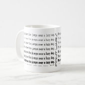 Quick Brown Fox-Tasse Kaffeetasse (Vorderseite Links)