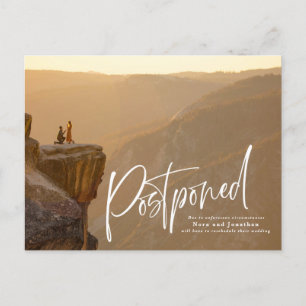 Quick Brush Script Postponcard Ankündigungspostkarte