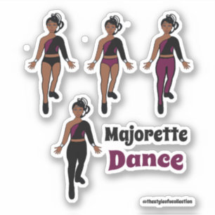Quick Change Dancer Sticker Black Burgundy