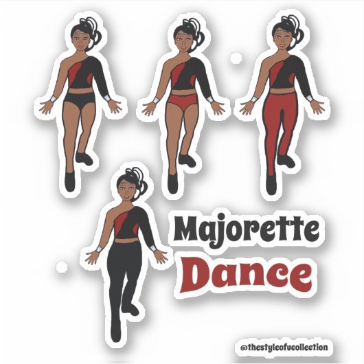 Quick Change Dancer Sticker Black Red (Vorderseite)