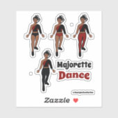 Quick Change Dancer Sticker Black Red (Blatt)