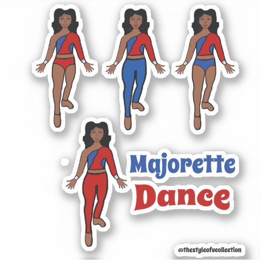 Quick Change Dancer Sticker Red Blue (Vorderseite)