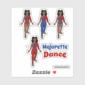 Quick Change Dancer Sticker Red Blue (Blatt)