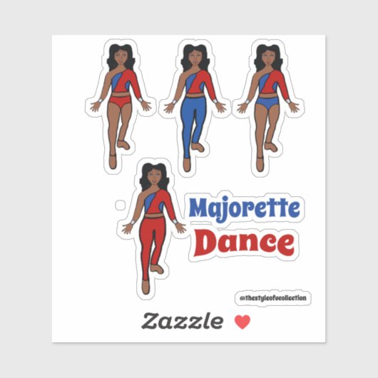 Quick Change Dancer Sticker Red Blue (Blatt)