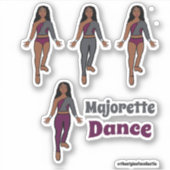 Quick Change Dancer Stickers Burgundy Gray Aufkleber (Vorderseite)