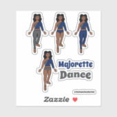 Quick Change Dancer Stickers Navy Grau Aufkleber (Blatt)