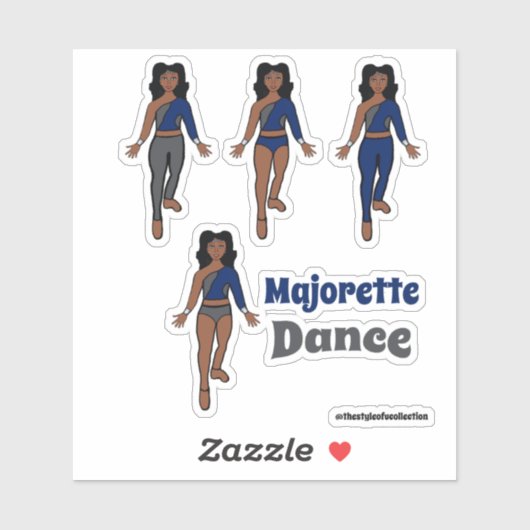 Quick Change Dancer Stickers Navy Grau Aufkleber (Blatt)