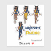 Quick Change Tänzer Sticker Navy Yellow (Blatt)