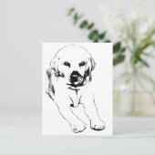 Quick hello from a Lab Postkarte (Stehend Vorderseite)