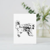 Quick Hello, Golden Retriever Postkarte (Stehend Vorderseite)