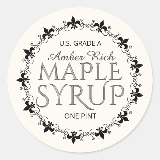 Quick-Mini-Ahornsirup-Beschriftung Runder Aufkleber (Vorderseite)